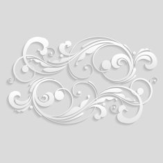 Flowers and floral elements cut from paper N7