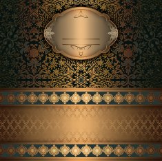 Gold vintage background with decorative frame