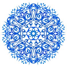 Watercolor blue mandala