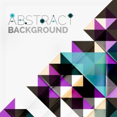 Abstract geometric background Modern overlapping triangles N242