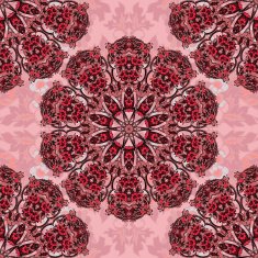 Decorative seamless floral pattern round N2