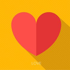 Heart icon Flat design