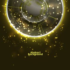 Abstract Modern technology circles vector background N31