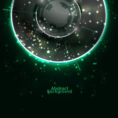 Abstract Modern technology circles vector background N33