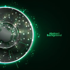 Abstract Modern technology circles vector background N36