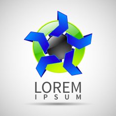 Abstract logo templates Infinite shapes Square icons