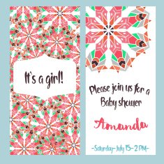 Invitation baby shower a girl