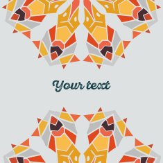 Place for your text warm autumn colors ethnic pattern