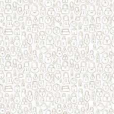 hand drawn locks seamless pattern