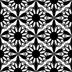 Floral seamless pattern black color