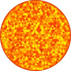 Round sun orange pattern