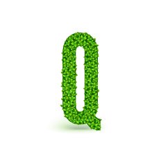 Green Leaves font Q