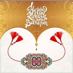 original handmade rakhi on floral background N4