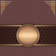 Vintage background with gold frame and decorative elements