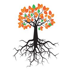 Color Tree with Roots and Leafs