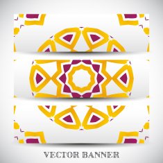 Set of abstract vector banners N6