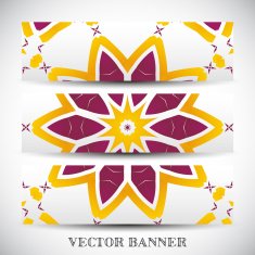 Set of abstract vector banners N7