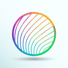 vector button glass orb disco icon round N13