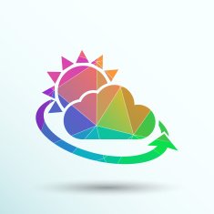 weather icon rain closeup sunlight shine isolated wet cold N4