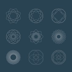 abstract guilloche elements