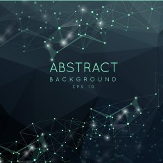 Abstract polygonal backgroun Low poly design with connecting d