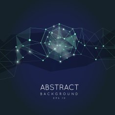 Abstract polygonal backgroun Low poly design with connecting d N7