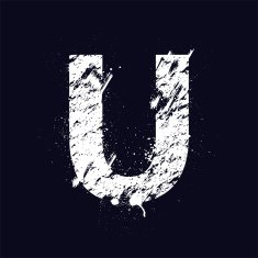 Grunge letter U