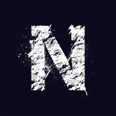 Grunge letter N