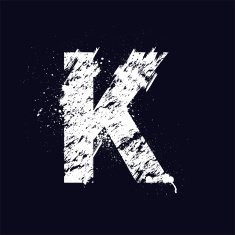 Grunge letter K