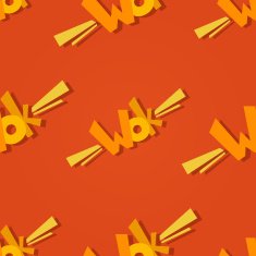 Wok logo seamless pattern