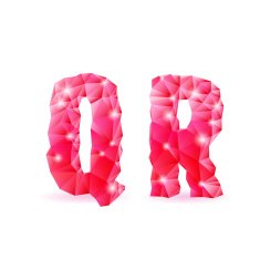 Ruby polygonal font N5