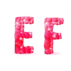 Ruby polygonal font N14