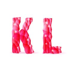 Ruby polygonal font N15