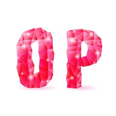 Ruby polygonal font N17