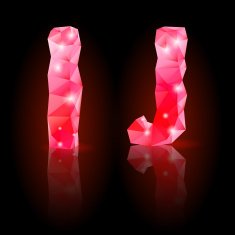Ruby polygonal font N19
