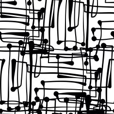 Seamless black and white pattern N14