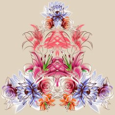 Flowers Roses lilies and camomile N19