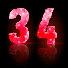 Ruby polygonal font N28