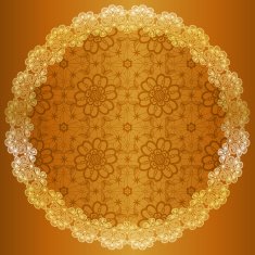 yellow lace frame with flowers