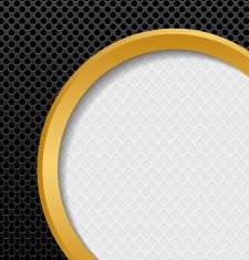 Metal Abstract background gold button and white