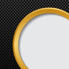 Metal Abstract background gold button and white N2