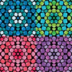 Set of seamless mosaic patterns - classical geometric ornaments