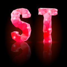 Ruby polygonal font N37