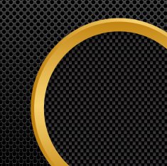 Metal Abstract carbon fiber background gold button N2
