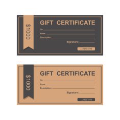 Voucher Gift certificate Coupon template N6