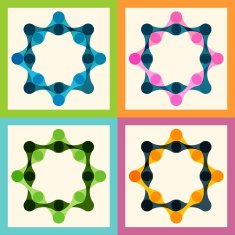 Set color molecule and technology pattern eps N2