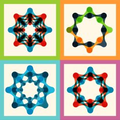 Set color molecule and technology pattern eps N3