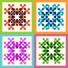 Set color molecule and technology pattern eps N7