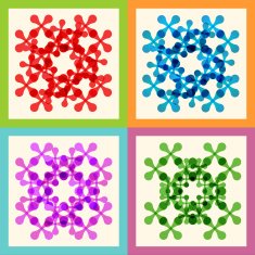 Set color molecule and technology pattern eps N8