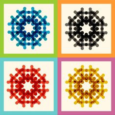 Set color molecule and technology pattern eps N10